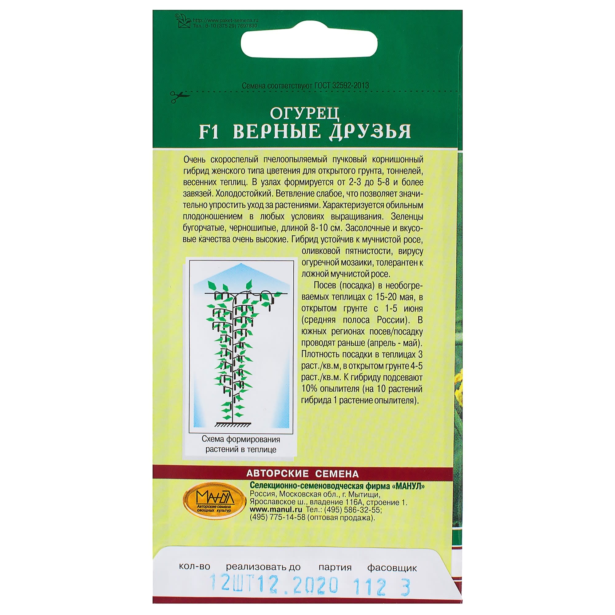 81932512 Семена Огурец «Верные друзья» F1 Santreyd  - Вид №1
