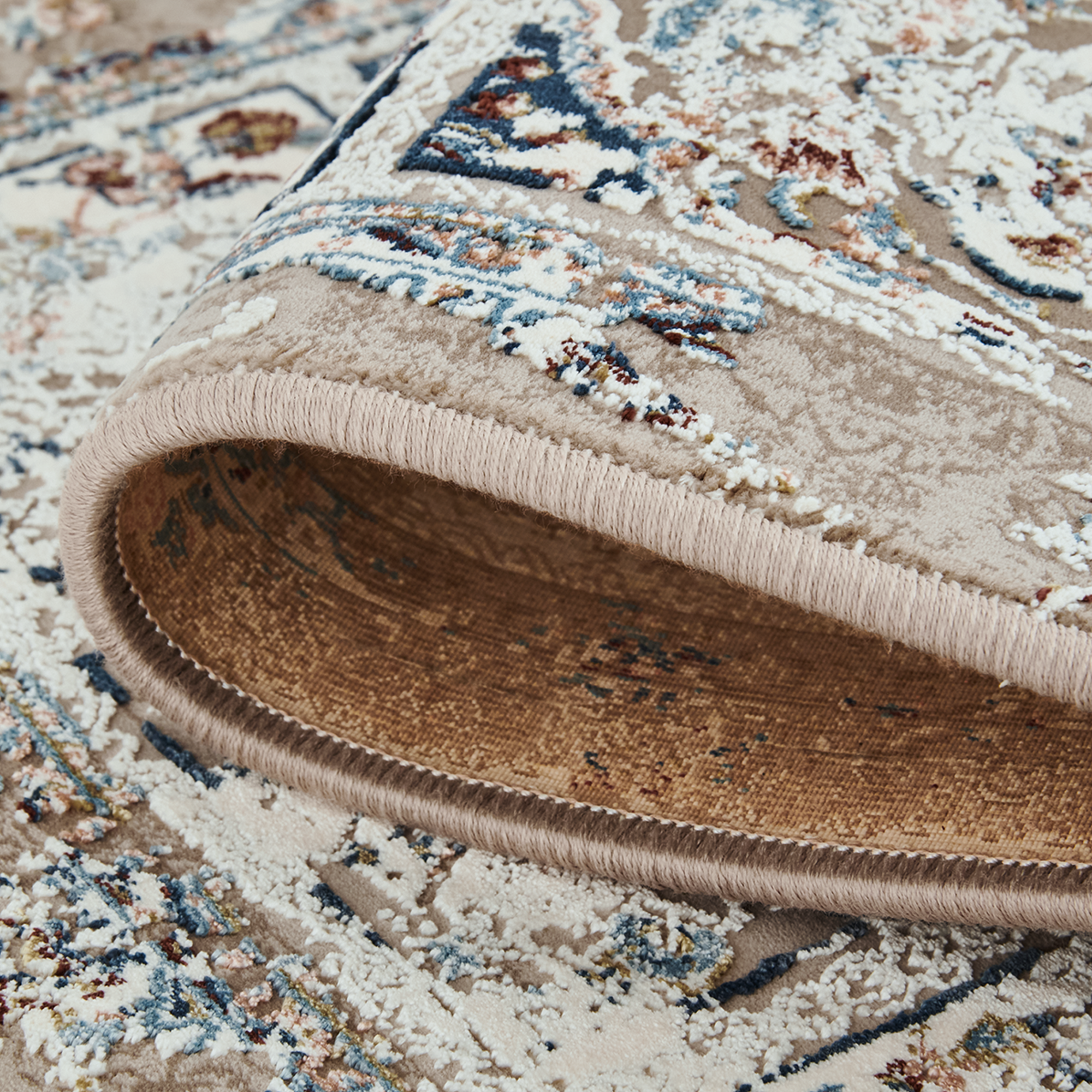 86370496 Ковер полиэстер VNDM007 50х80 см цвет бежевый STLM-0068238 Santreyd  - Вид №2