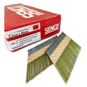 91068991 Реечные гвозди Senco D34 3.1x90 Ring HDG ершёные горячий цинк 2000 шт STLM-1448376