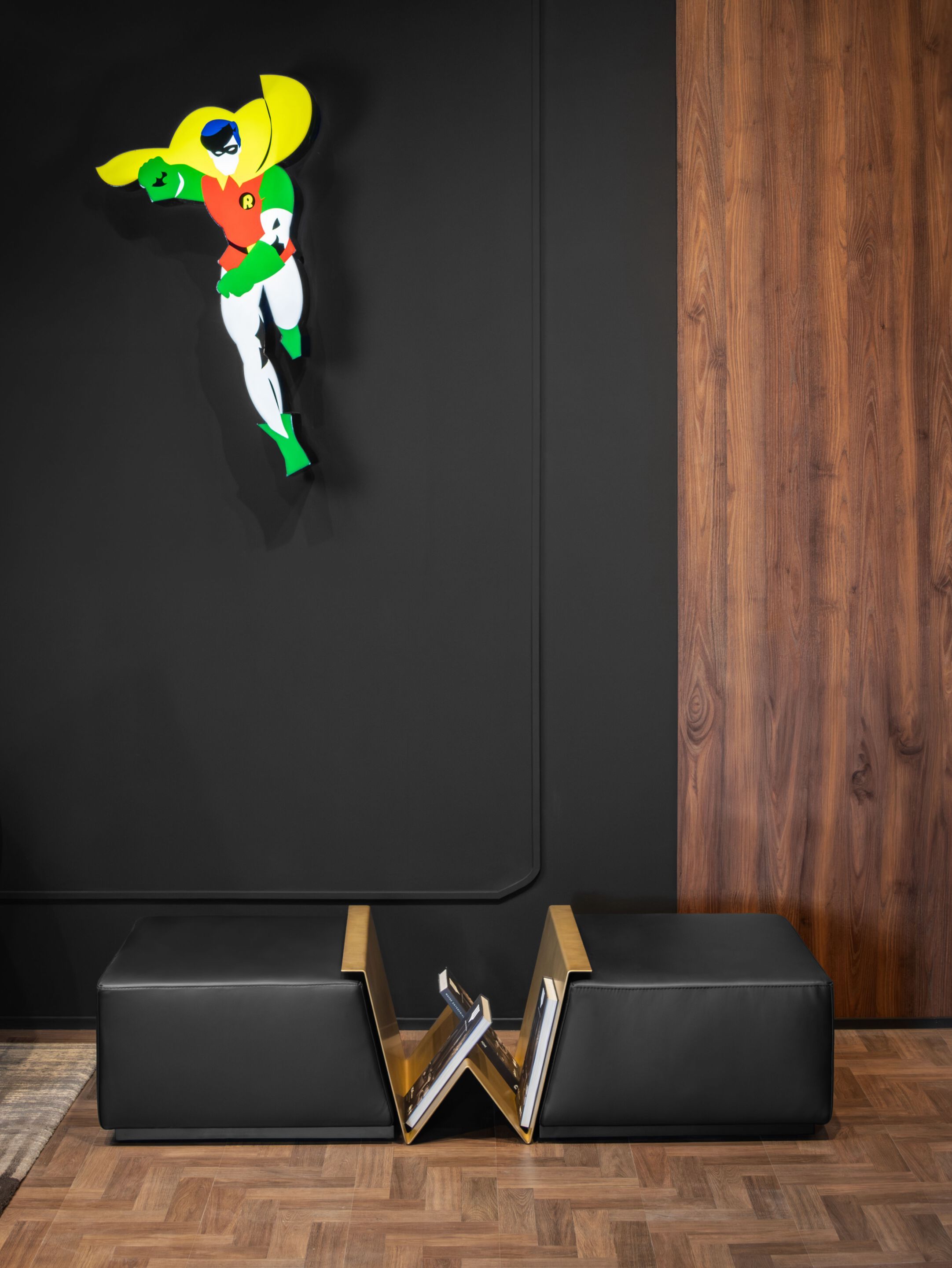 Кожаный пуфик с журнальной стойкой Wayne Enterprises Home Collection WE-158 ARCH-00124735 - Вид №3