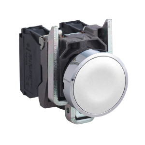 XB4BA11 Кнопка Harmony 22 мм, IP66, Белый Schneider Electric Кнопки и лампочки