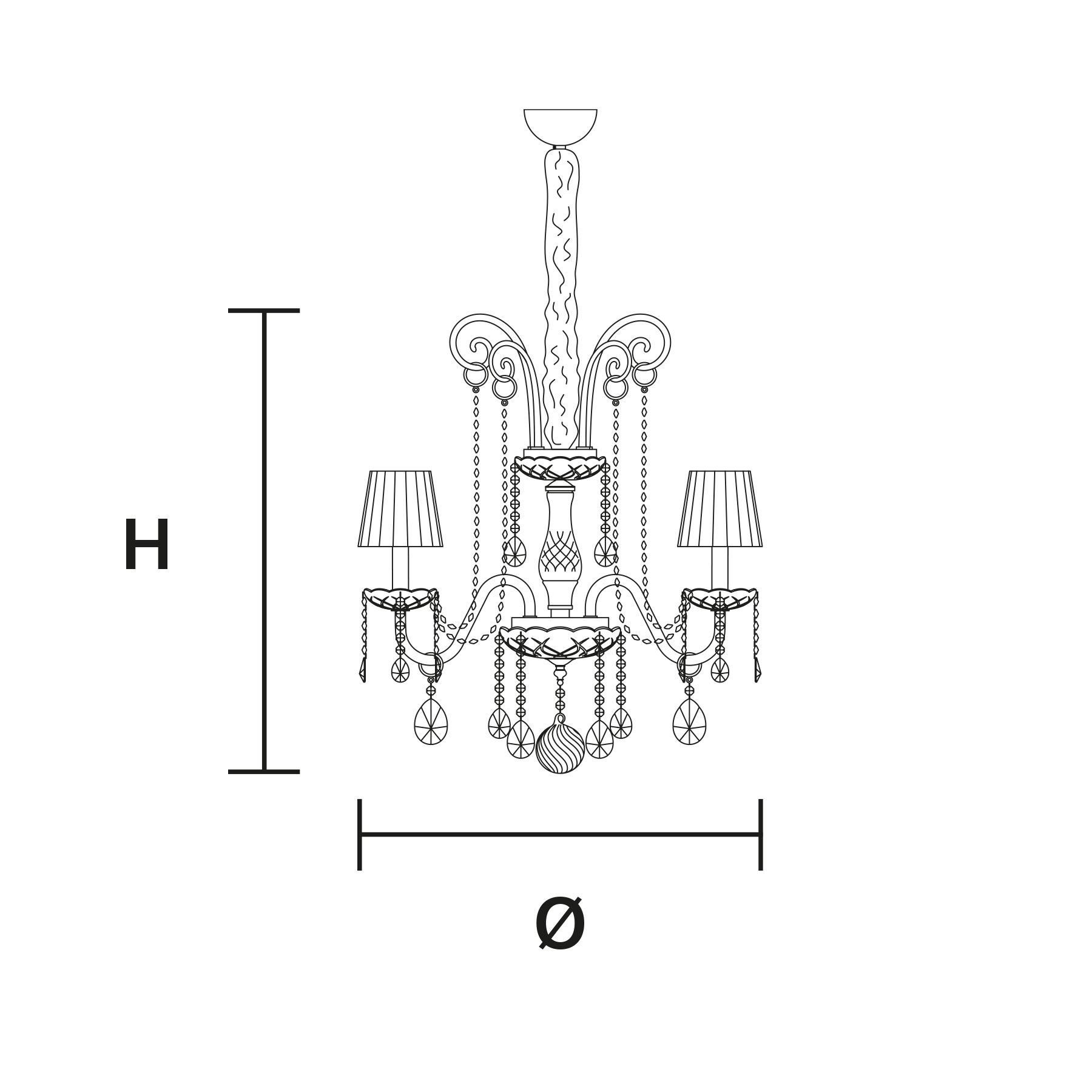 Подвесной светильник с кристаллами Masiero Diamond ARCH-00086222 - Вид №2