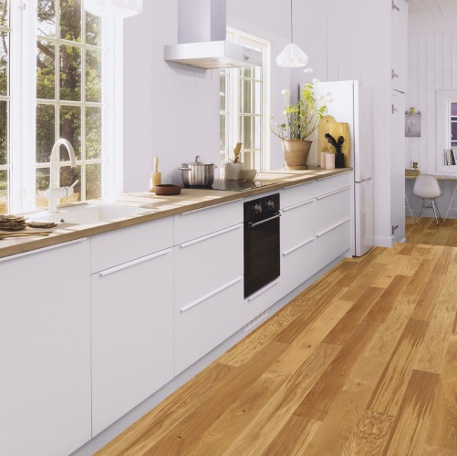 Инженерная доска Boen Finesse Rustic Live Matt Ированная C Фаской 2v Дуб Рустик с брашью (Текстурированная) 1350х135 мм EBLE45FD - Вид №2