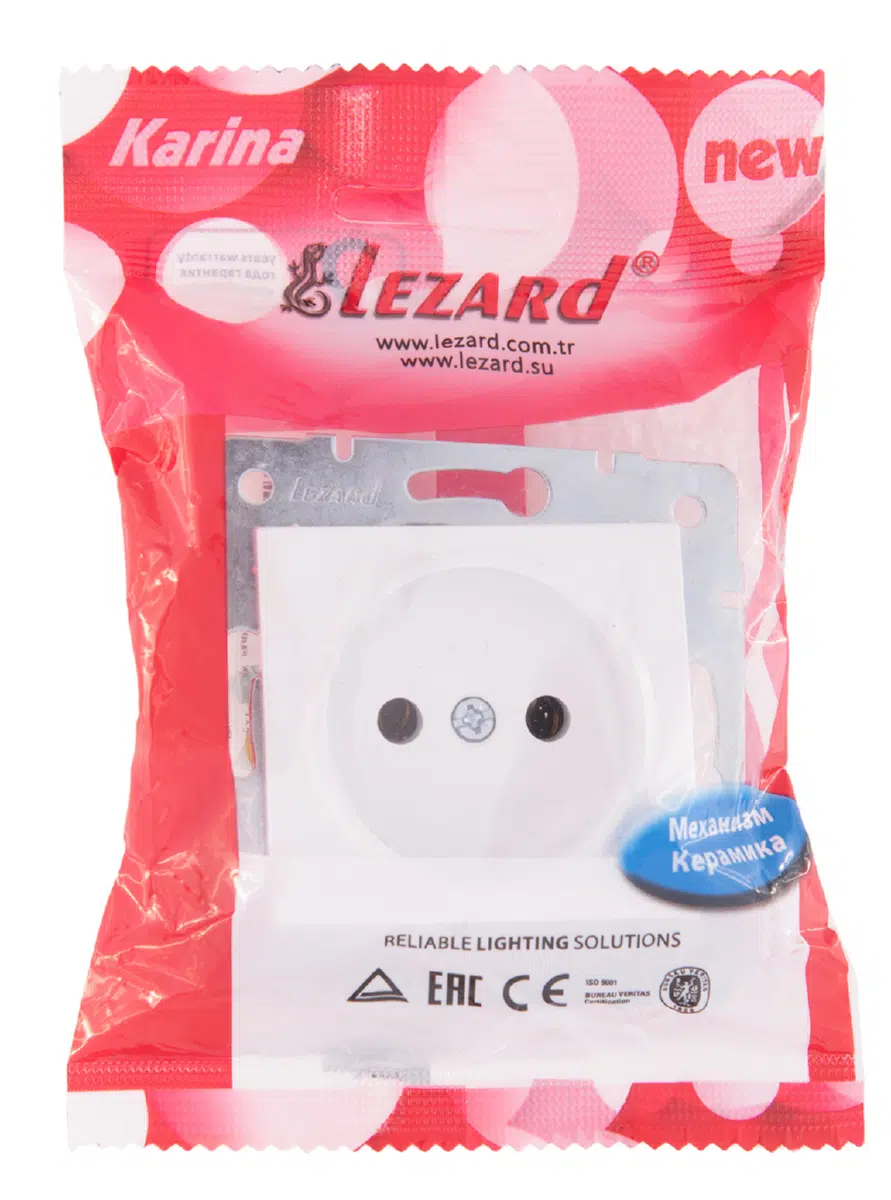 KARINA Розетка бз белый LEZARD 707-0288-121В - Вид №1