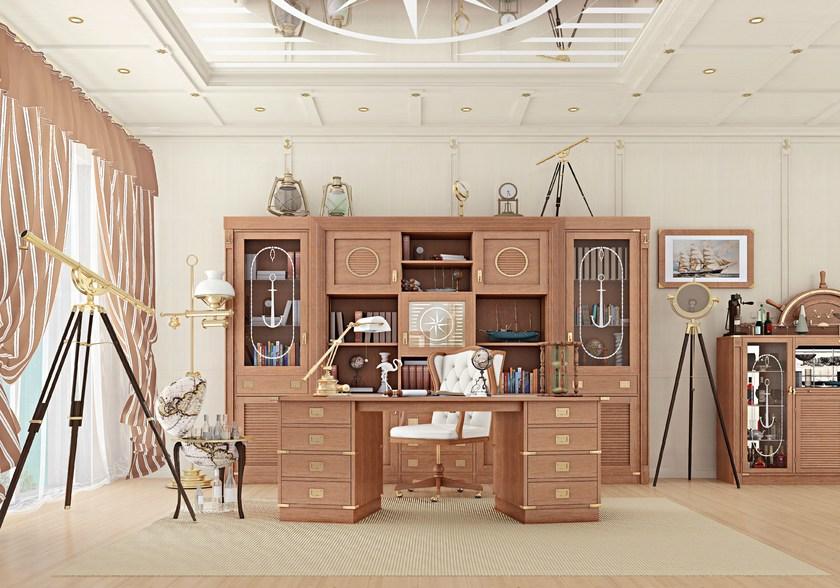 Caroti Стеллаж из лакированного дерева настенный с ящиками Regent Prop. 845 - Вид №4