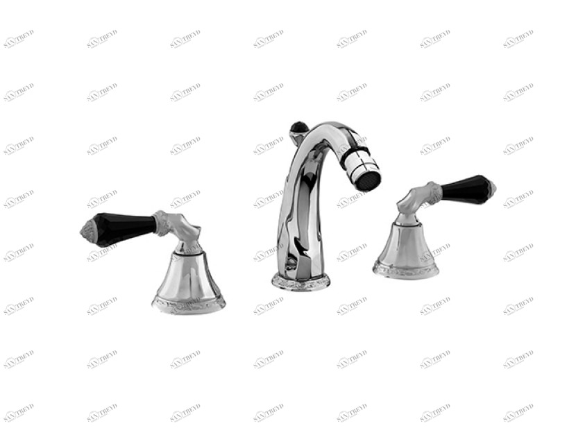 058621.F00.50 Биде с тремя отверстиями и кристаллами сваровски Яркий хром Mestre Adriatica