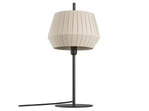 Металлическая настольная лампа с тканевым абажуром