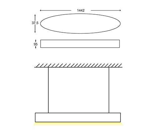 Алюминиевый светодиодный подвесной светильник Terzo Light гондола ARCH-00061068 - Вид №1