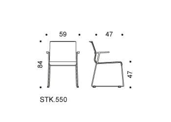 Штабелируемый стул с подлокотниками ICF Stick Chair ARCH-00017129 - Вид №3
