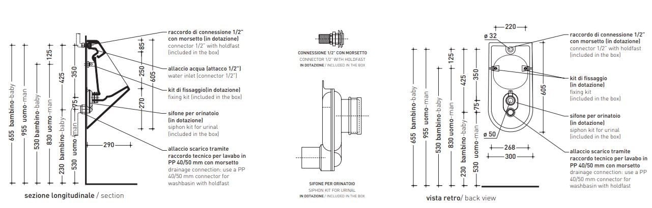 Керамический подвесной писсуар Ceramica Flaminia приложение ARCH-00024252 - Вид №3