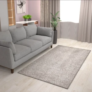 91749434 Ковер Фризе Ирис 184 Прямоугольный 150x300 см Полиэстер Серый шелк STLM-1069002