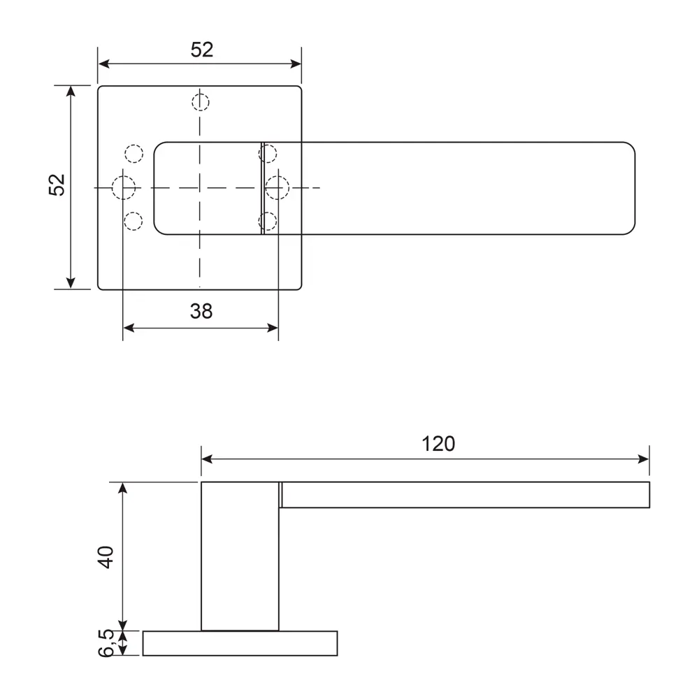 Дверная ручка на розетке Armex H-30101-A без запирания цвет никель STLM-2206027 - Вид №8