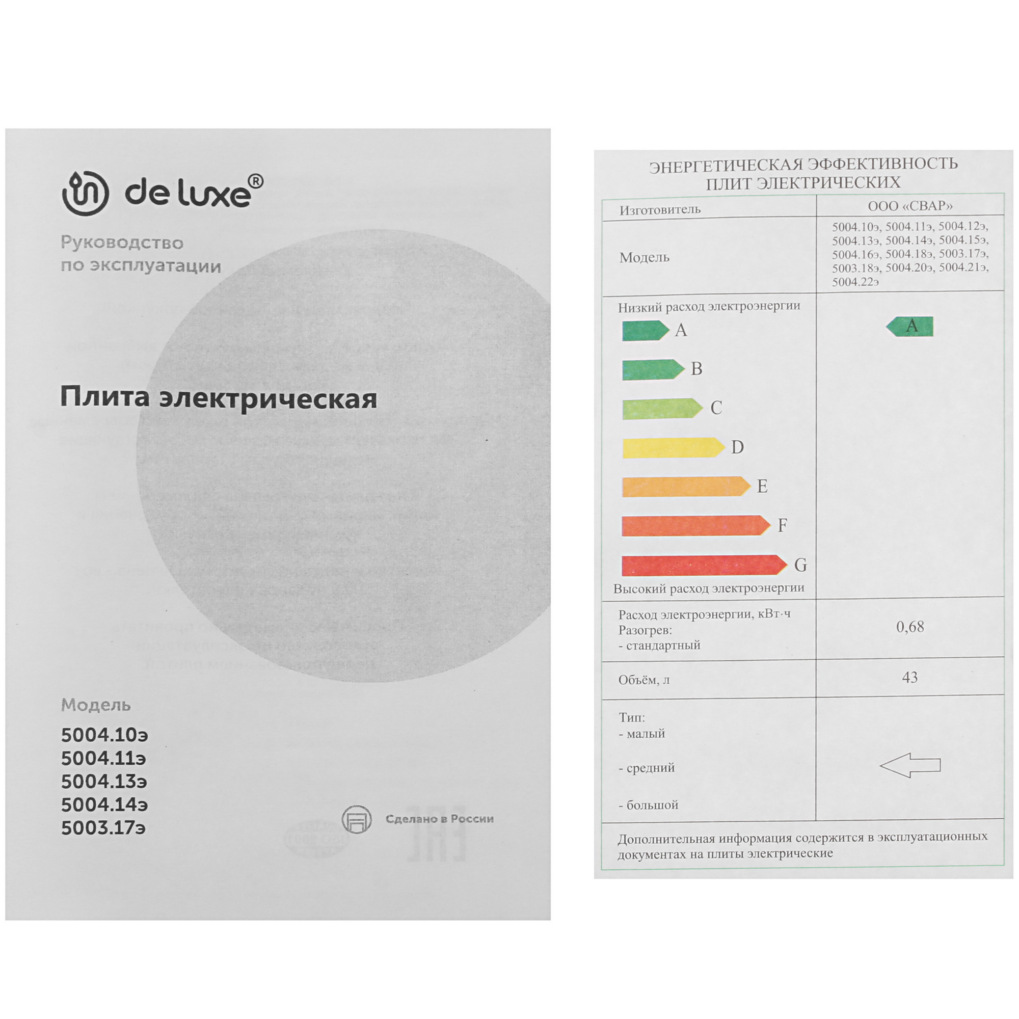 8186072 Электрическая плита De Luxe 5004.13э (кр) 001 черный STDN-0020543 - Вид №9