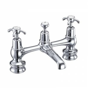 Смеситель для раковины на 2 отверстия Regent, с пробкой и цепочкой [ANR10] Regent Burlington T16-QT, T2, T4B-2