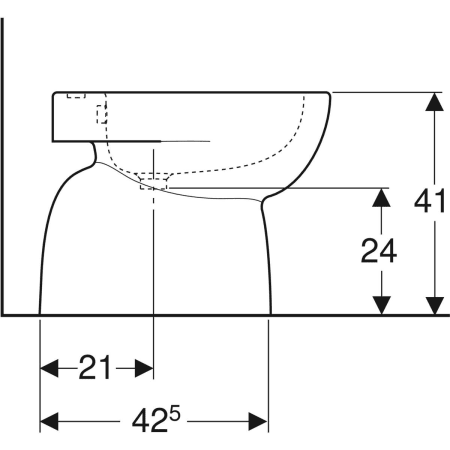 233010000 Напольное биде Geberit Renova Geberit  - Вид №4