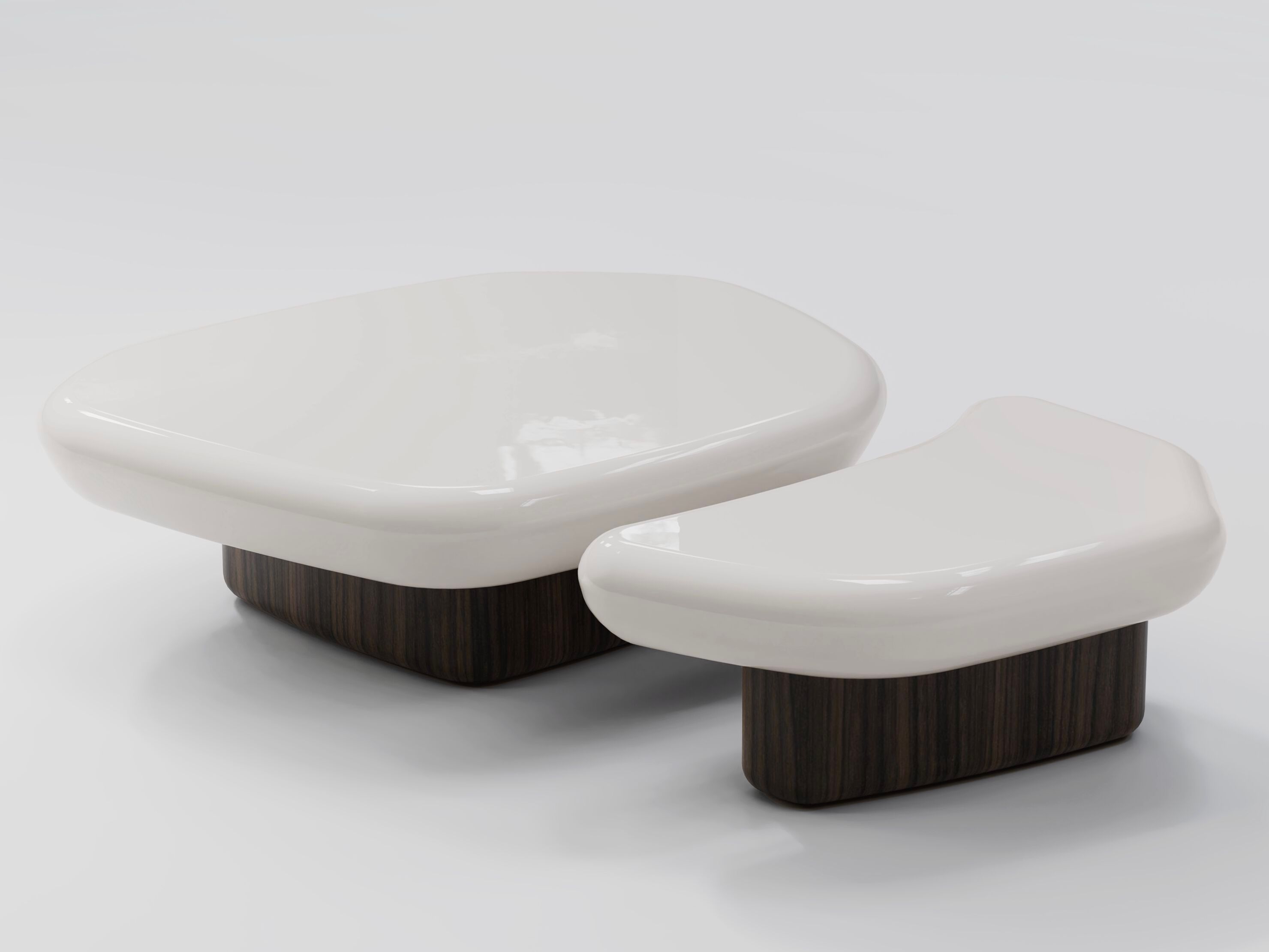 Низкий журнальный столик из лакированного дерева Secolo KAWA ARCH-00117266