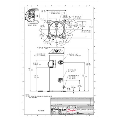 Danfoss MLZ — герметичные спиральные компрессоры MLZ066T4LQ9A Компрессор спиральный 121L8828 