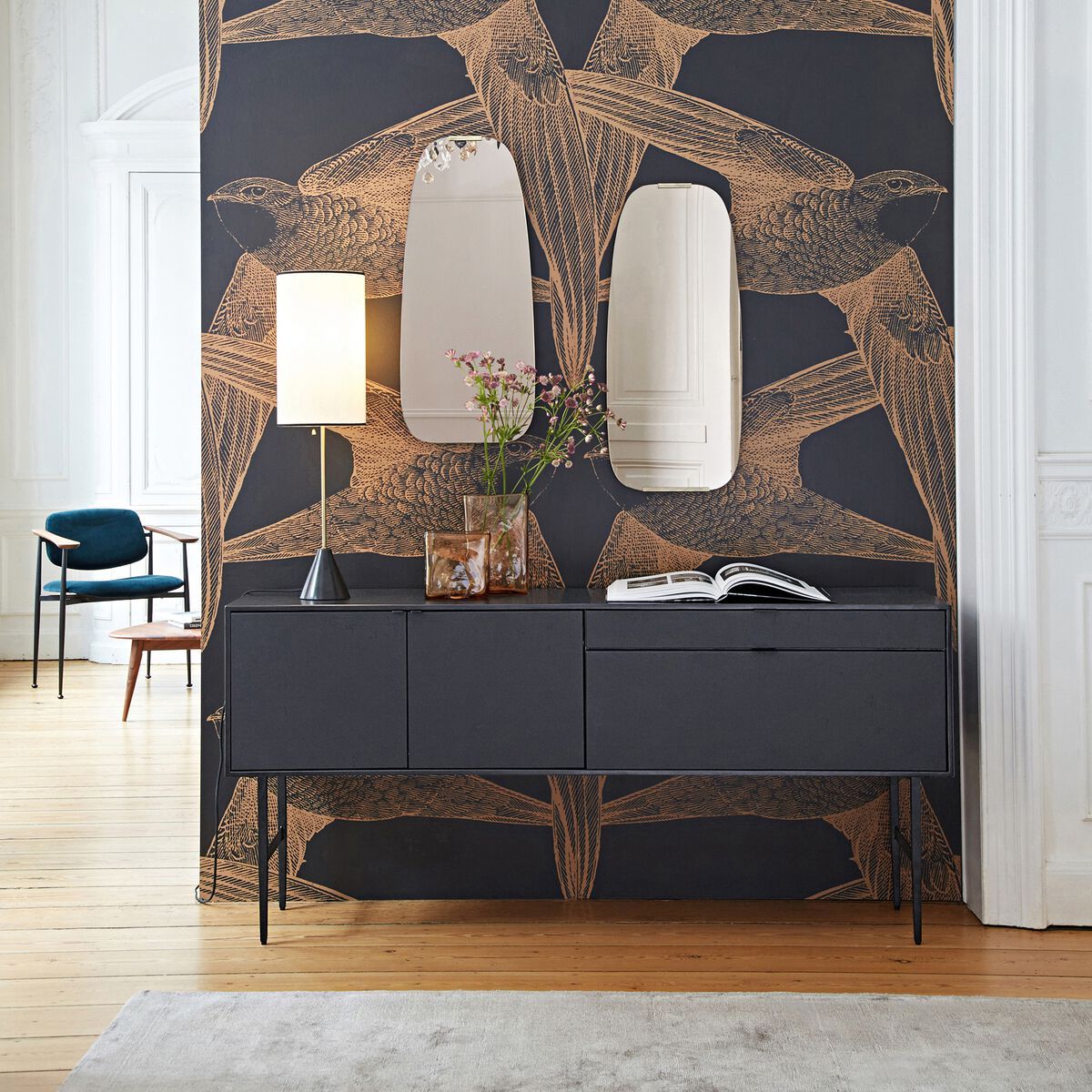 Низкий журнальный столик из грецкого ореха AMPM THÉOLEINE ARCH-00007140