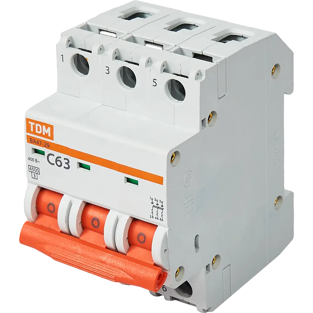 Автоматический выключатель TDM Electric ВА47-29 3P для надежной защиты сети 84399531 STLM-0049304