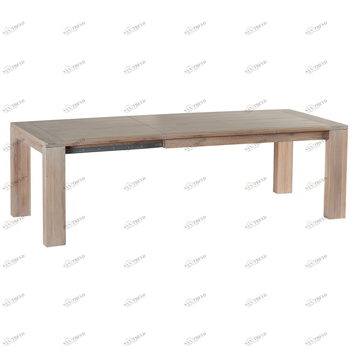 Обеденный стол раздвижной деревянный 180-258 см отбеленный дуб Manufactura VAVI MANUFACTURA 132595 Беленый дуб;бежевый 