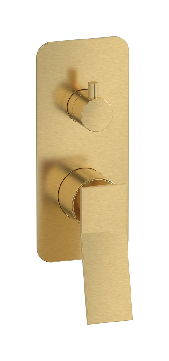 Внешние части встроенного в стену смесителя на 3 потребителя WE ARE IB wa206is Brushed Gold Wave