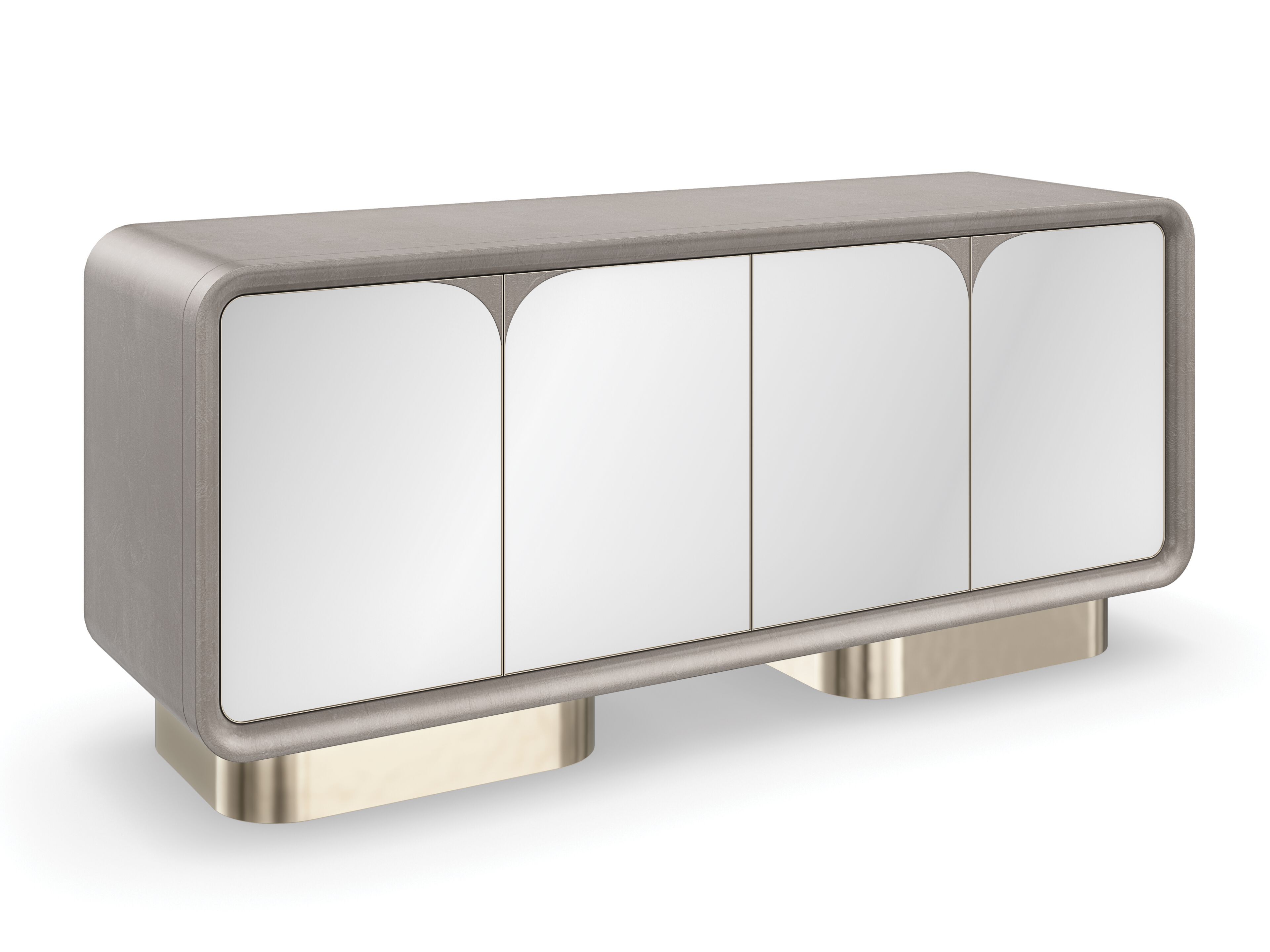 Металлическая решетка с зеркальной дверью Caracole AERO ARCH-00142048