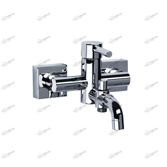 Смеситель однорычажный для ванны ½“ без душевого гарнитура, настенный монтаж JOERGER Charleston Square 634.20.510.000