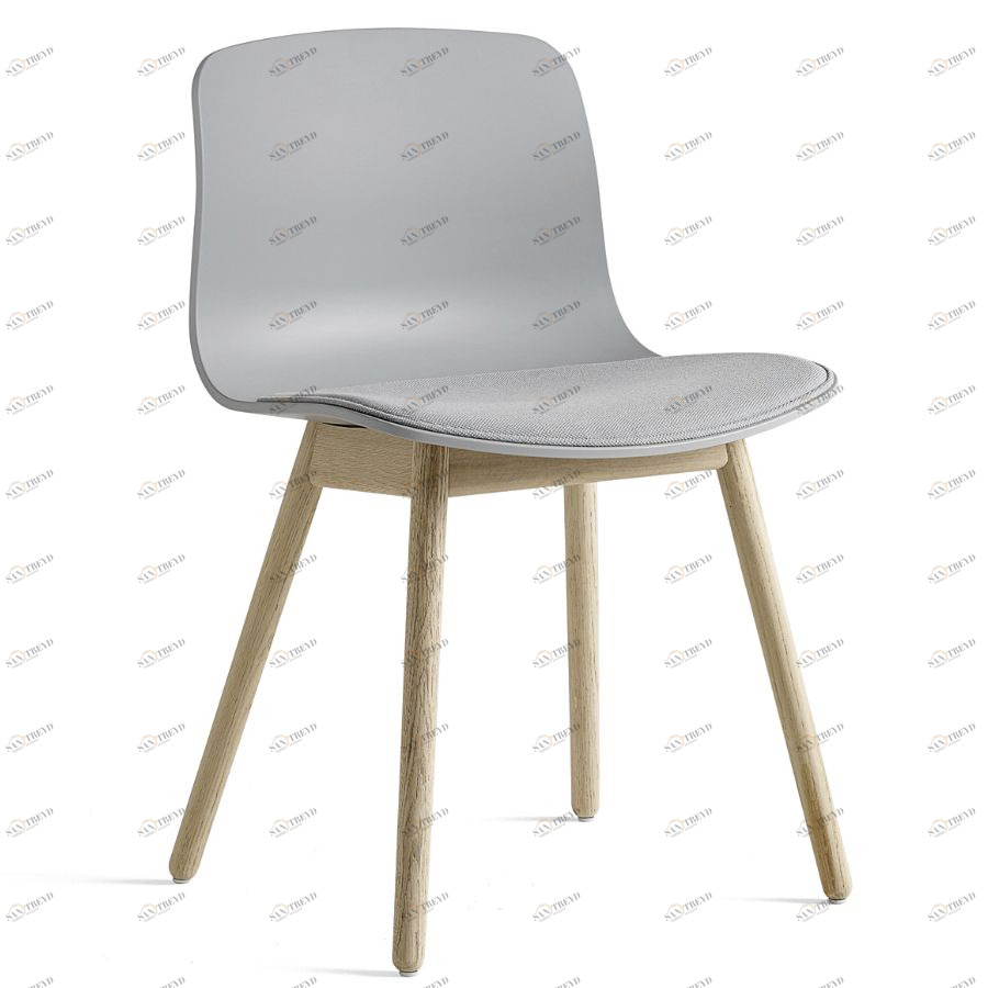 Стул AAC12 мягкий, светло-серый со светлыми ножками Hay 932515100