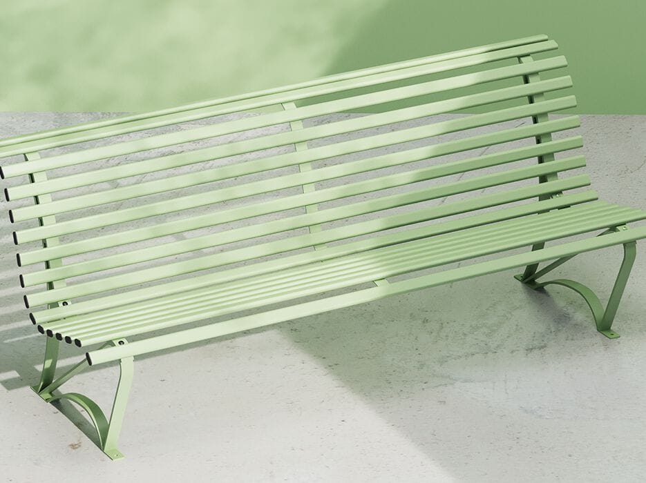 Металлическая скамья со спинкой DIMCAR ARCH-00087548 - Вид №1