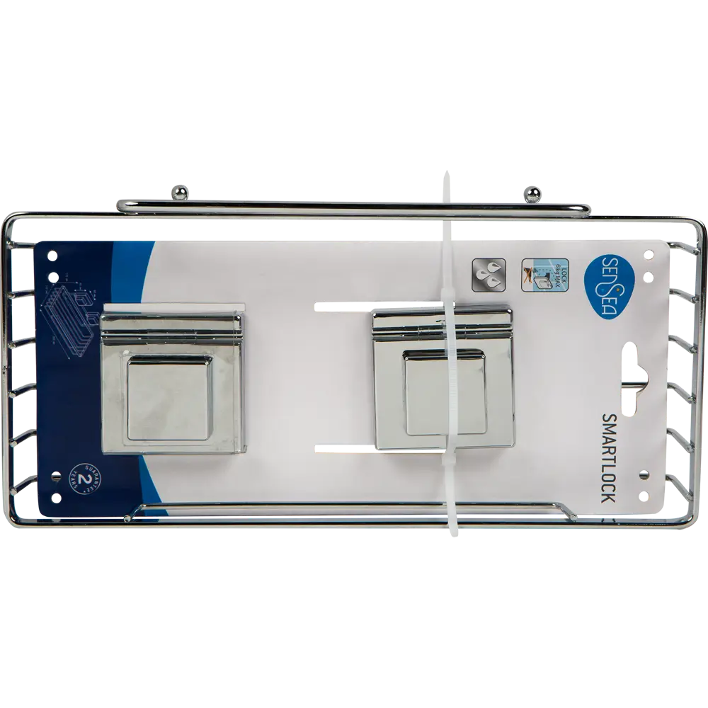 Полка для ванной комнаты Sensea «Smart Lock» на присоске металл SIMPLY LOCK XP STLM-2151231 - Вид №3