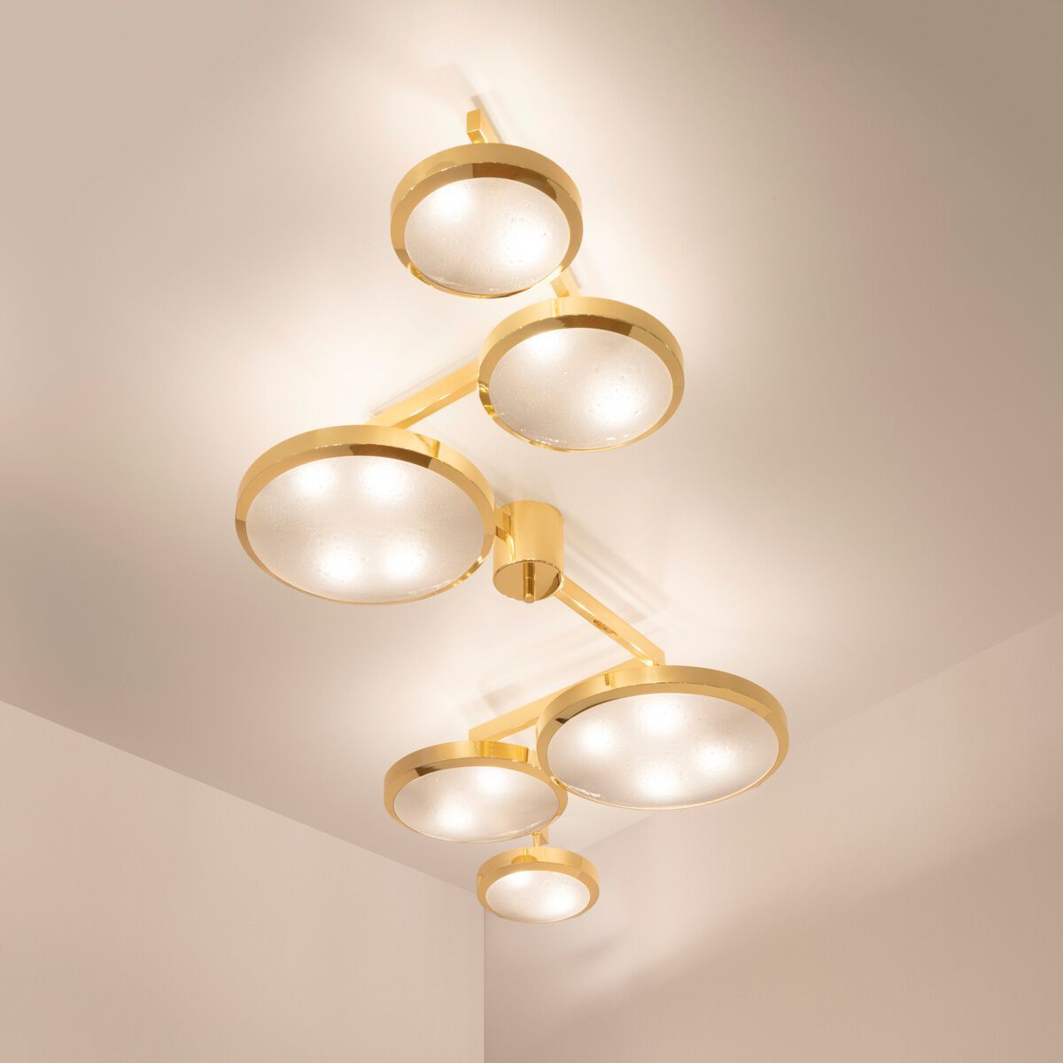 Потолочный светильник из латуни и муранского стекла GASPARE ASARO геометрия ARCH-00153258 - Вид №11