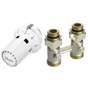Danfoss Комплект RLV-KB/RTRW-K для радиаторов с нижним подключением (М30 х 1,5) RLV-KB 15 + RTRW-K, 1/2 Прямой 013G7232