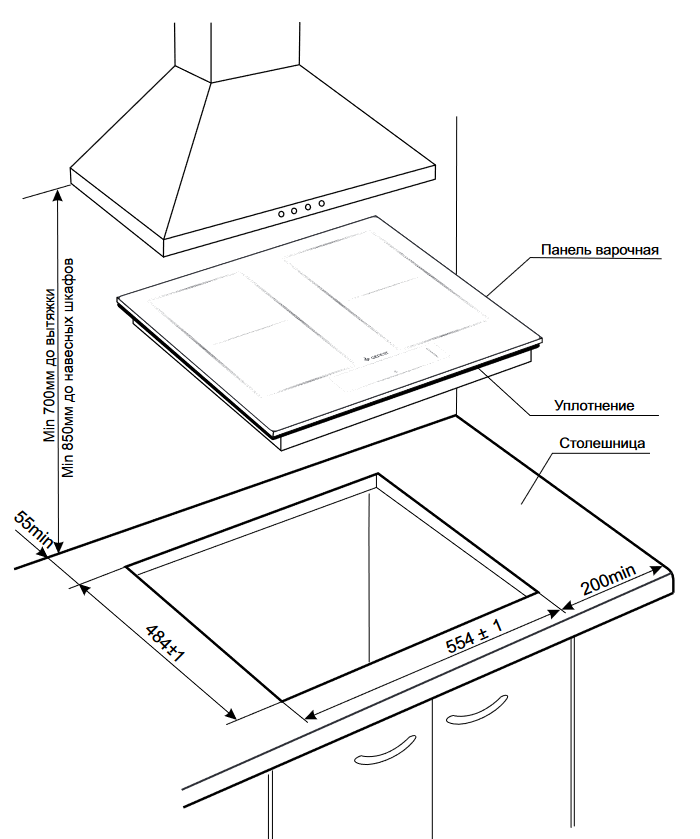 9066494 Индукционная варочная поверхность Gefest ПВИ 4234 STDN-0055624 - Вид №3