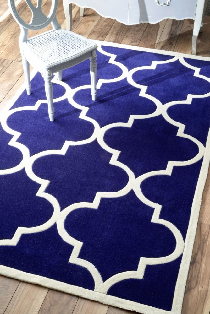 Ковер Trelli синий 240х330 DOLLY CAPRETS ДИЗАЙНЕРСКИЕ, ТРЕЛЬЯЖНЫЙ УЗОР 015146 Белый;синий  - Вид №1