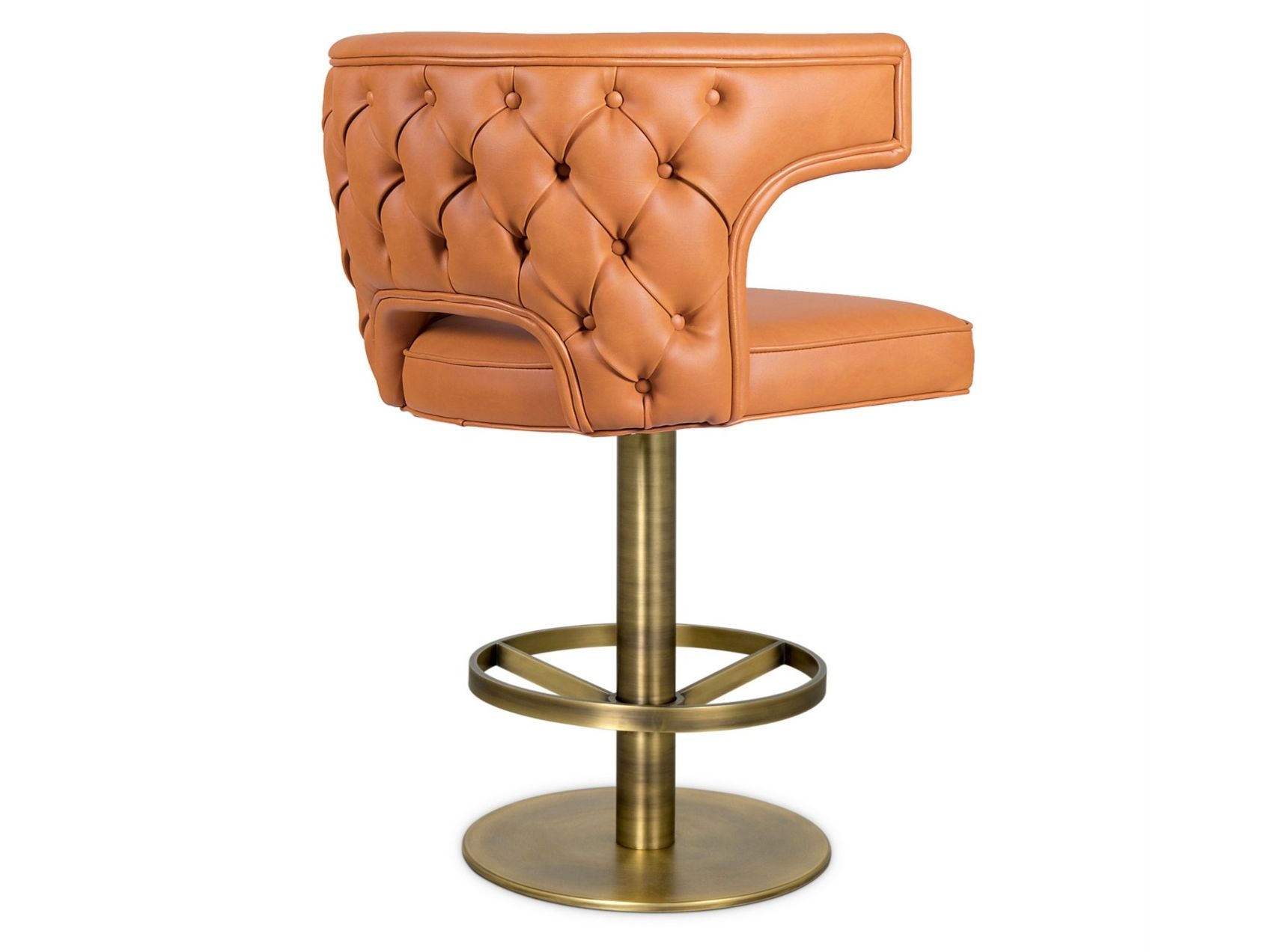 Высокий кожаный поворотный стул с подлокотниками Brabbu KANSAS II ARCH-00095418