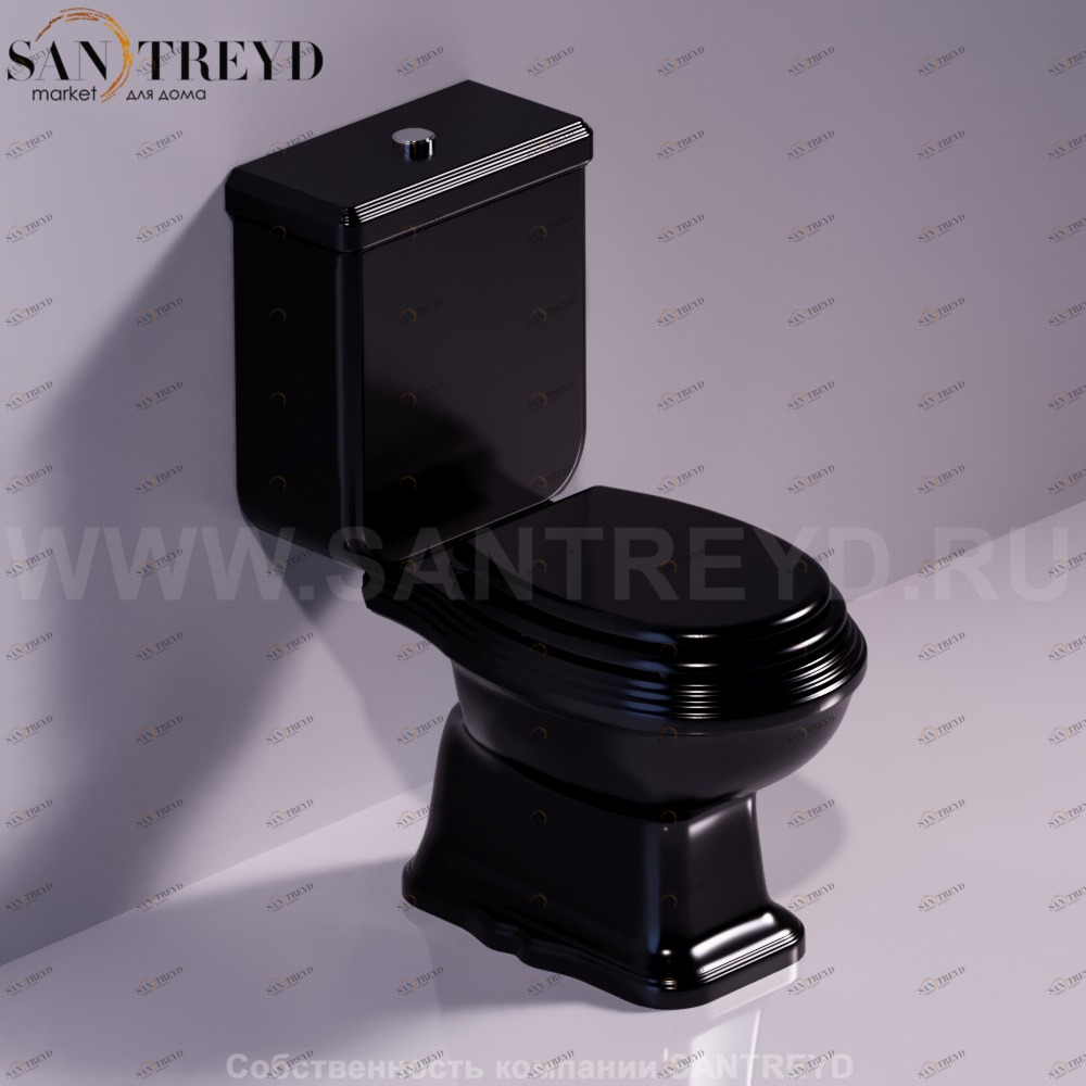 AR821NERO Компакт унитаз с бачком Черный Simas Arcade Италия