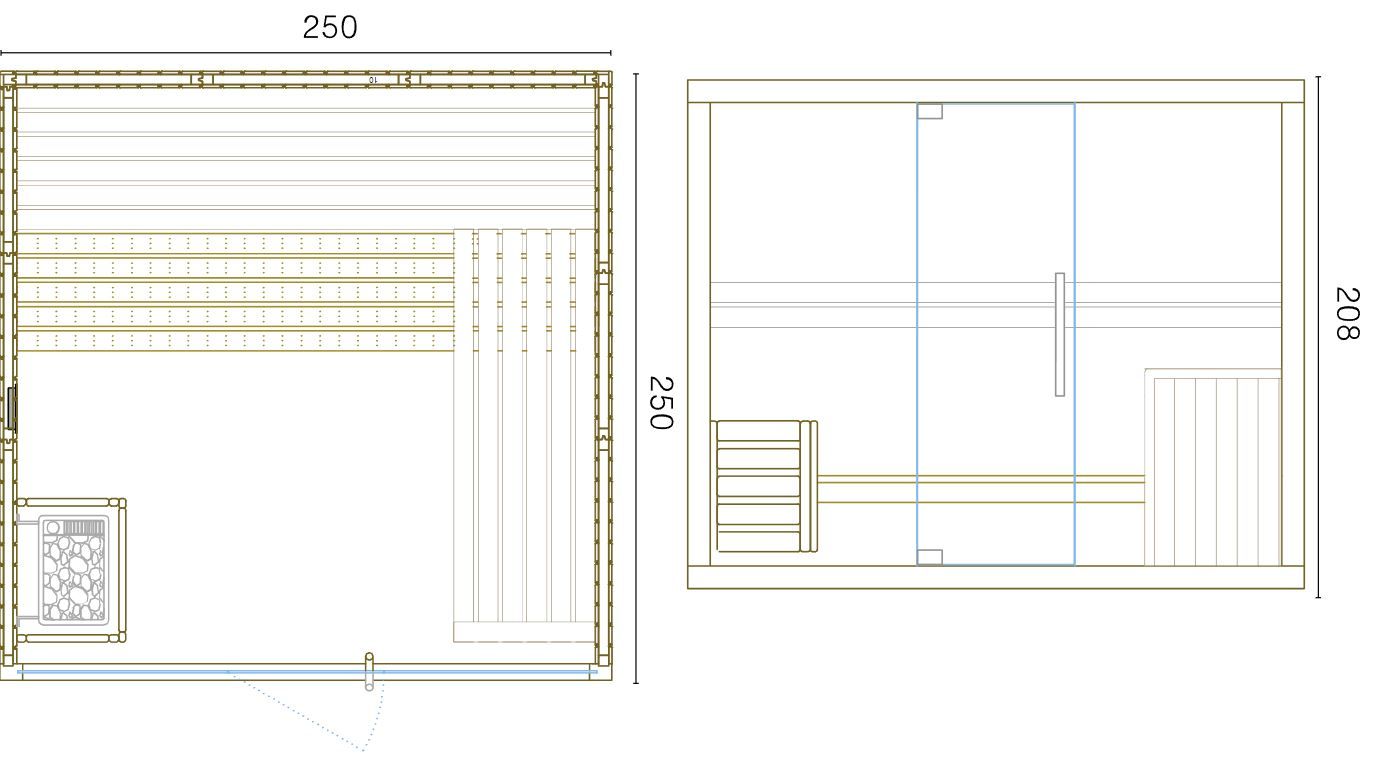 Наружная сауна из термообработанной сосны Kinedo Sauna per esterno ARCH-00007684 - Вид №5