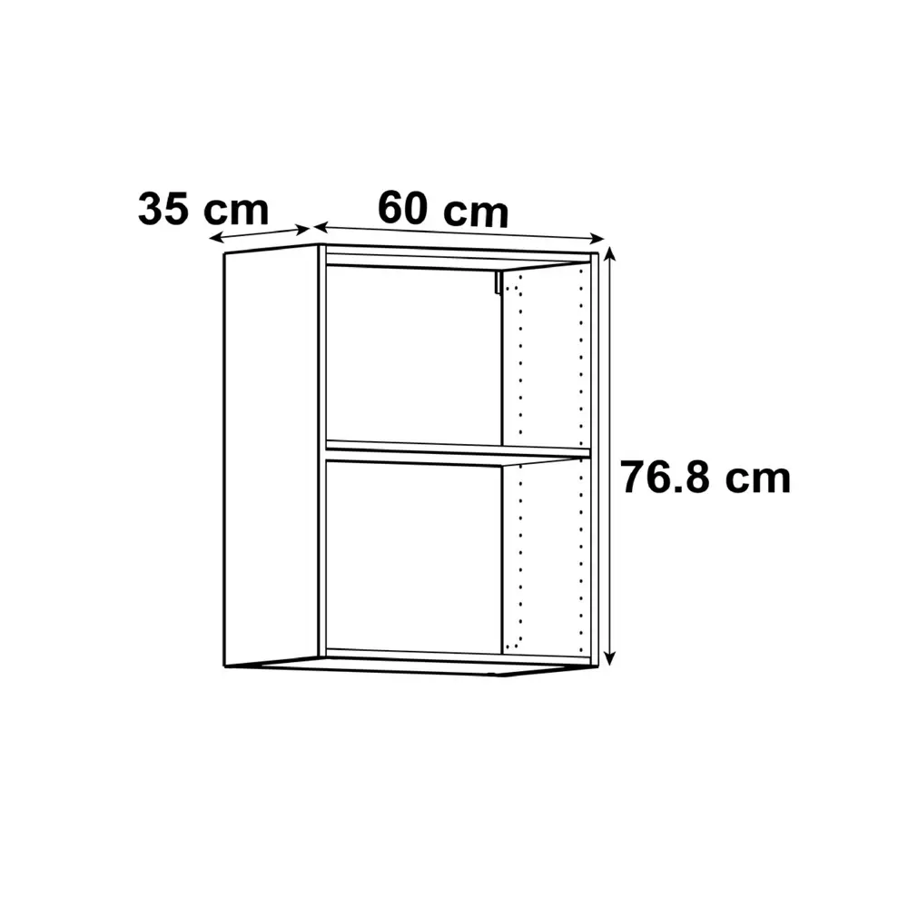 Каркас навесной Delinia ID 60x76.8x35 см, ЛДСП, цвет белый 82000314 STLM-2110971  - Вид №1