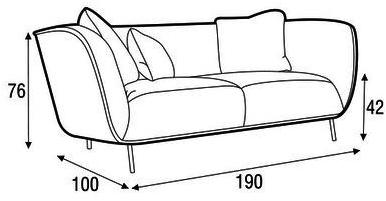 Sits Мягкий 2-местный тканевый диван sun-id-1370873 - Вид №4