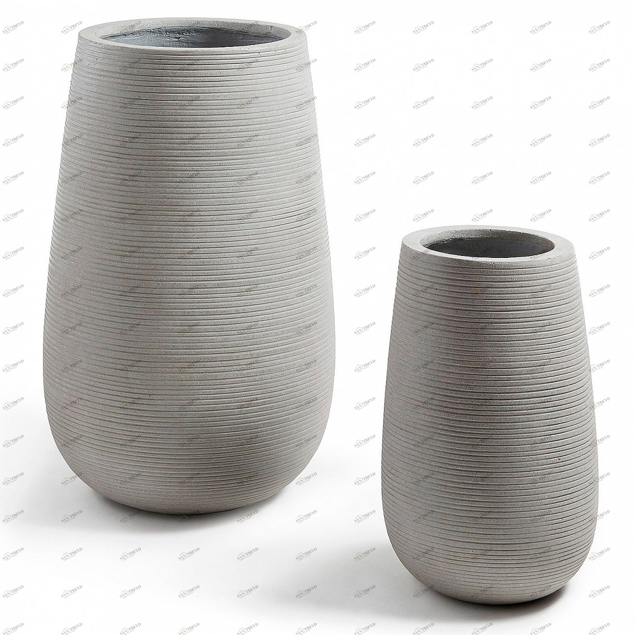 Ваза бетонная серая Lis от La Forma, 2 штуки LA FORMA LIS 342695 Серый