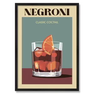 POSTERMARKET Картина в раме «Коктейль Негрони» 50×70 см 89394667