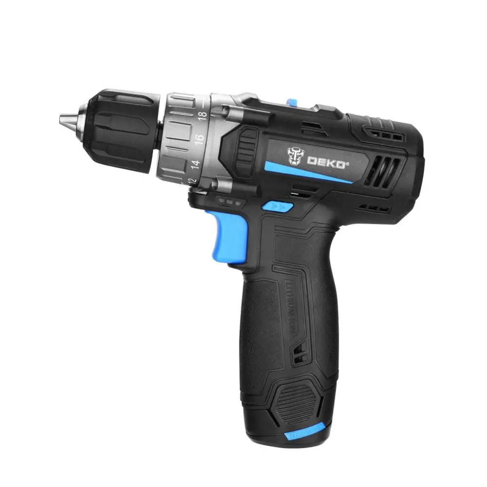 Аккумуляторная дрель-шуруповёрт DEKO ZKCD12 с кейсом и оснасткой 13 предметов 89370288 STLM-1494828 - Вид №2