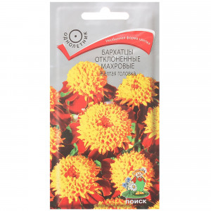 17229531 Бархатцы отклонённые махровые «Жёлтая головка»