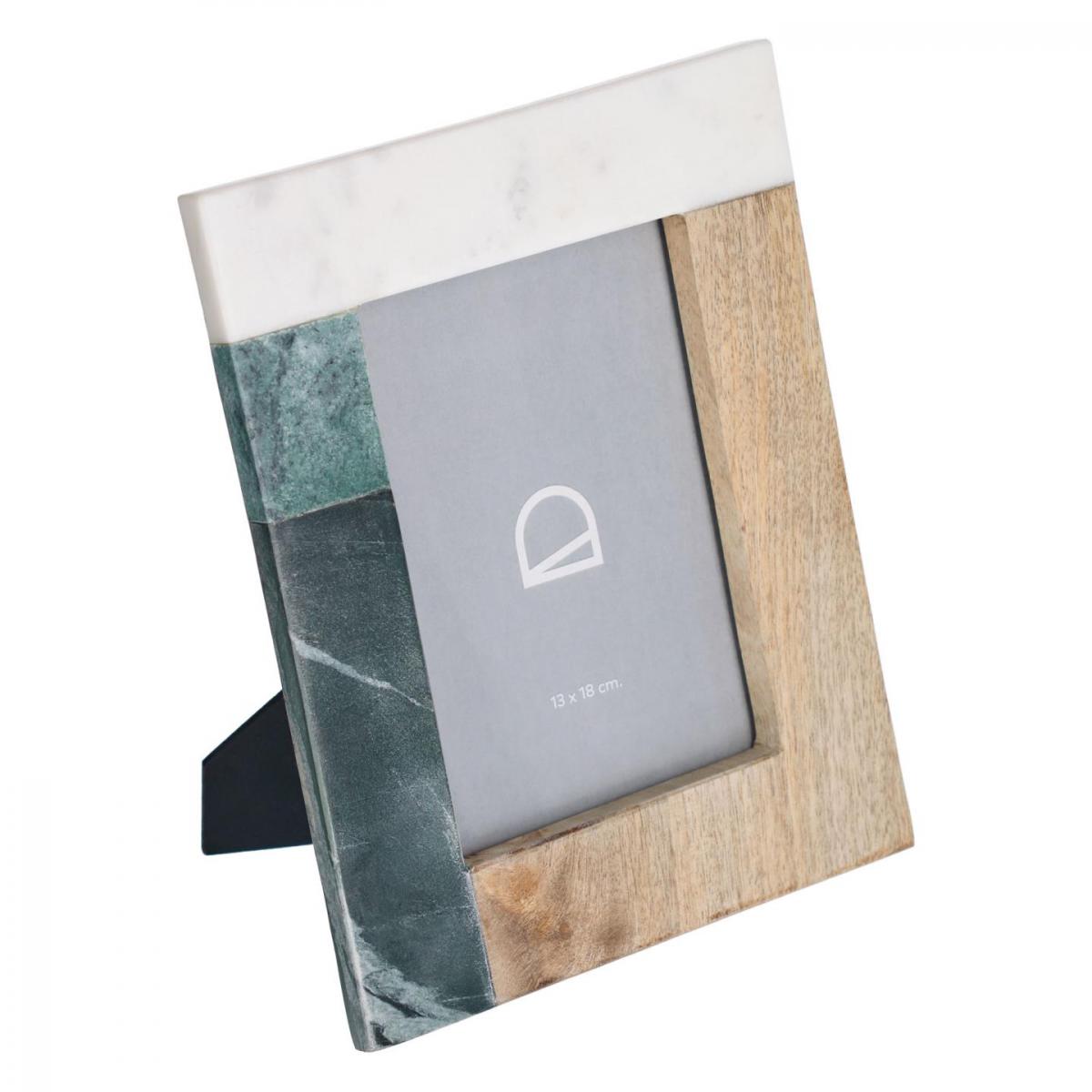 106394 Рамка для фотографий из зеленого мрамора и дерева 25 x 20 см La Forma Wilmina  - Вид №1