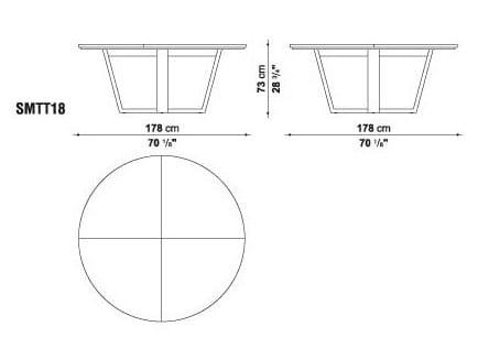 Круглый мраморный стол с Lazy Susan Maxalto Xilos ARCH-00065078 - Вид №6