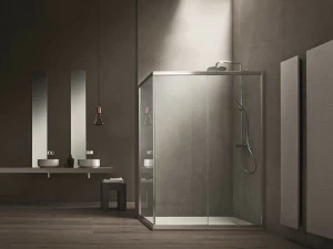 ARBLU Душевой уголок угловой с раздвижной дверцей Vega