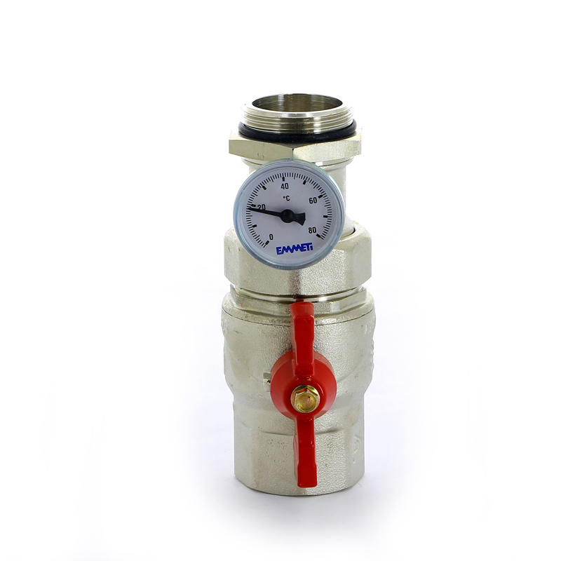 Краны шаровые с разъемным соединением НВ с термометром Progress бабочка EMMETI 1"1/4, 2шт 01306132 - Вид №4