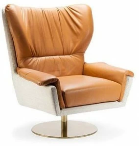 Mambo Unlimited Ideas Поворотное кожаное кресло с подлокотниками