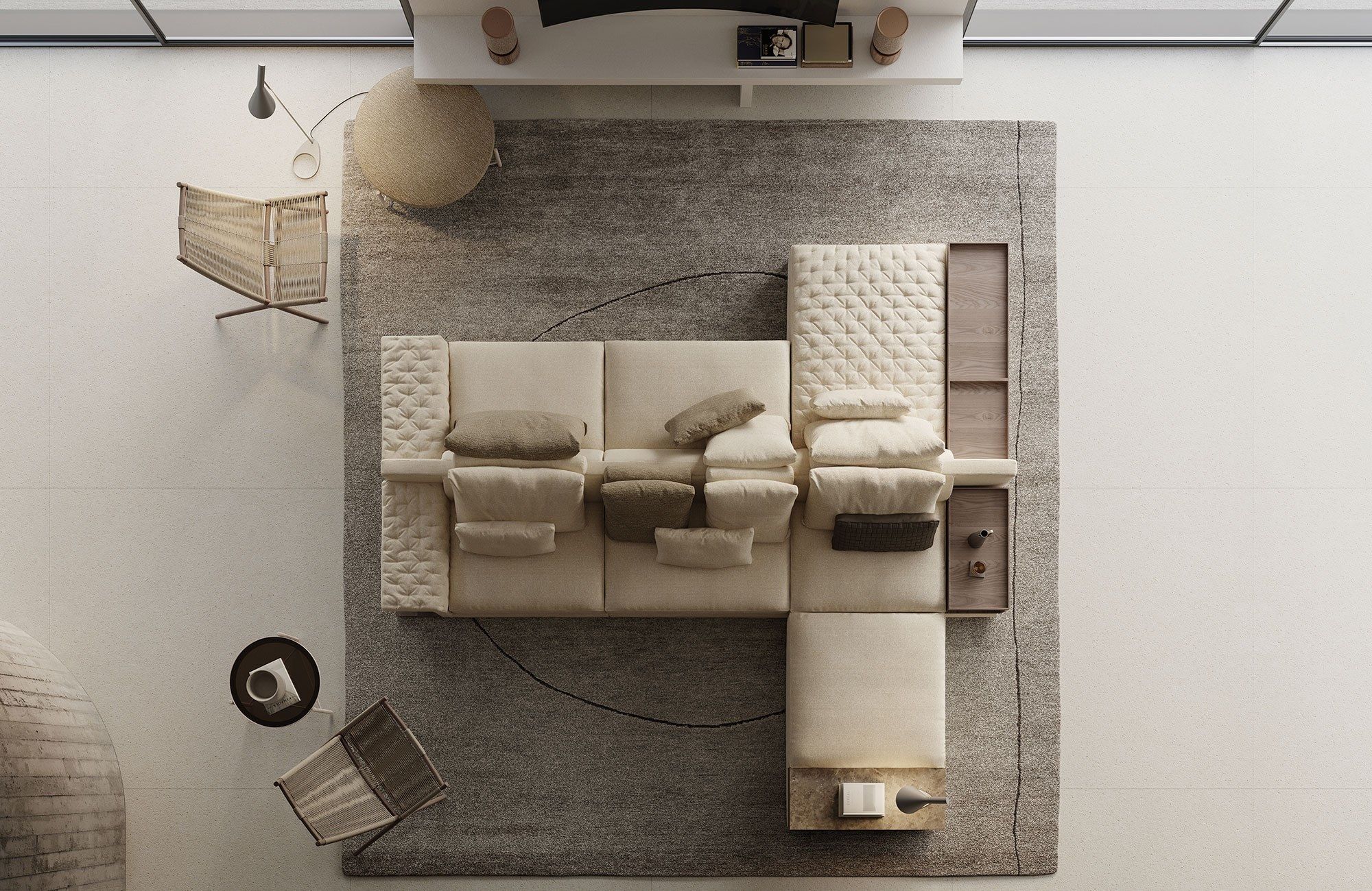 Двусторонняя ткань диван Frigerio Миллер ARCH-00012705 - Вид №2