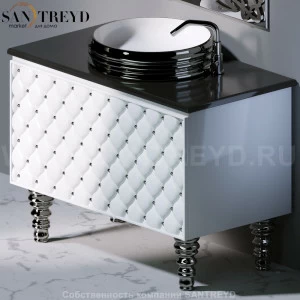 Ящик C290C CLASS с белым фасадом и хромированными вставками